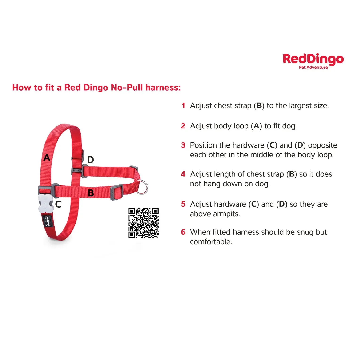 Red Dingo No-Pull Harness