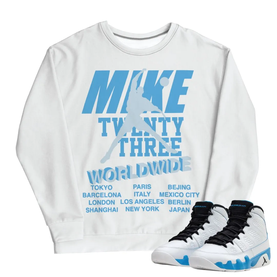 Retro 9 Powder Blue Mike Worldwide Sweater