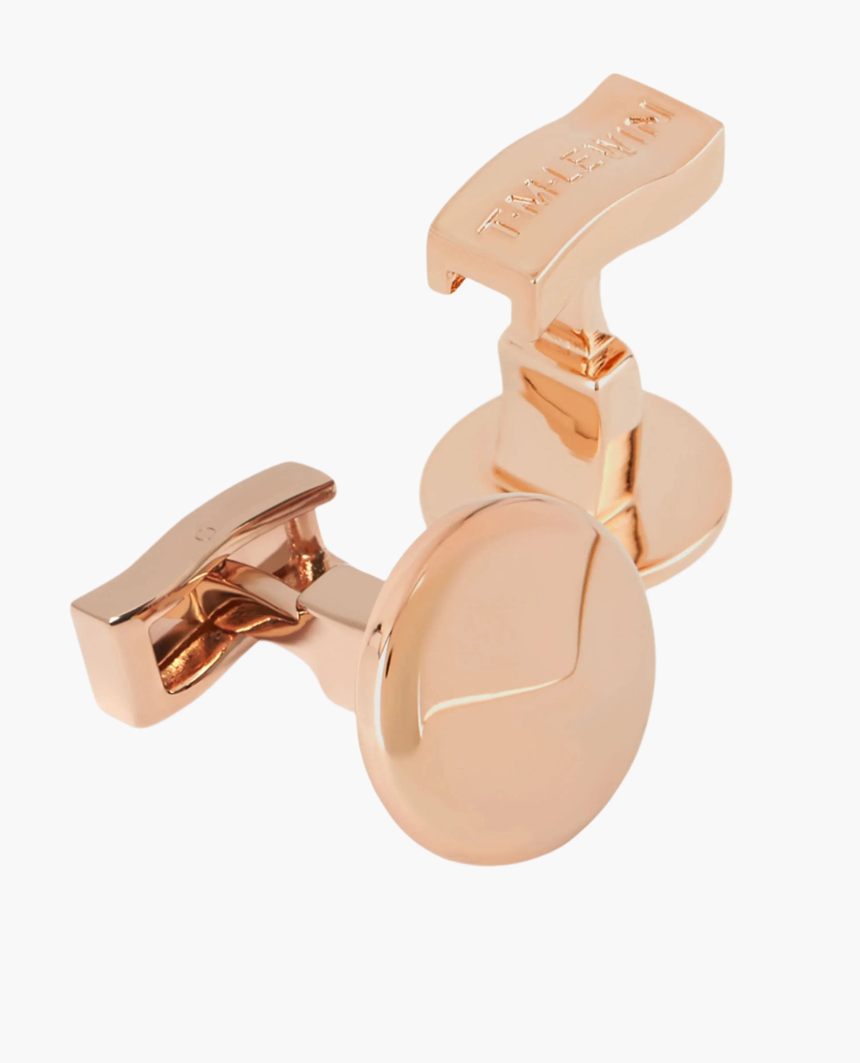 Rose Gold Disc Cufflinks