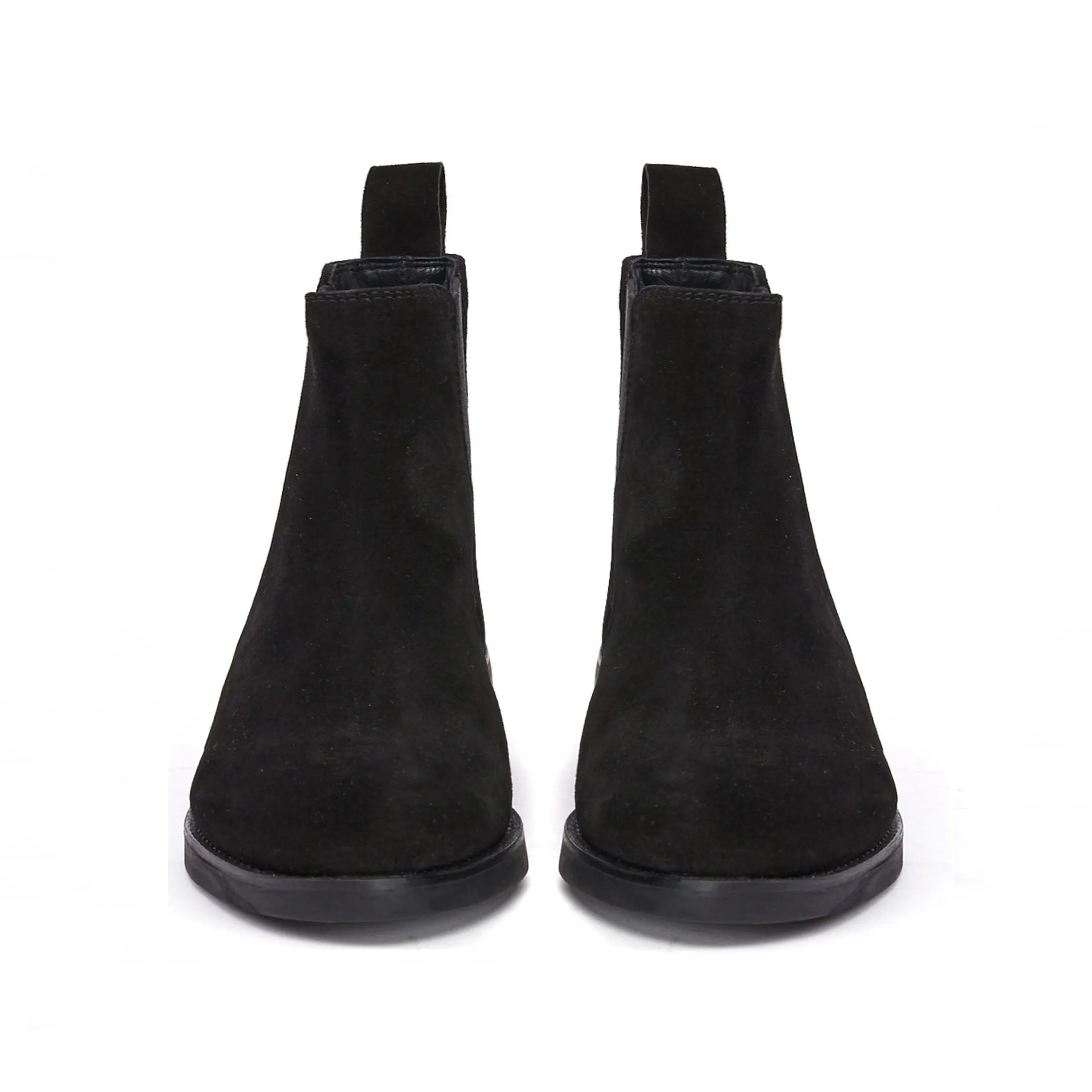 Saint Isa Black Suede Leather Ankle Boots