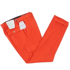 Sartorio Red Linen Cargo Pants