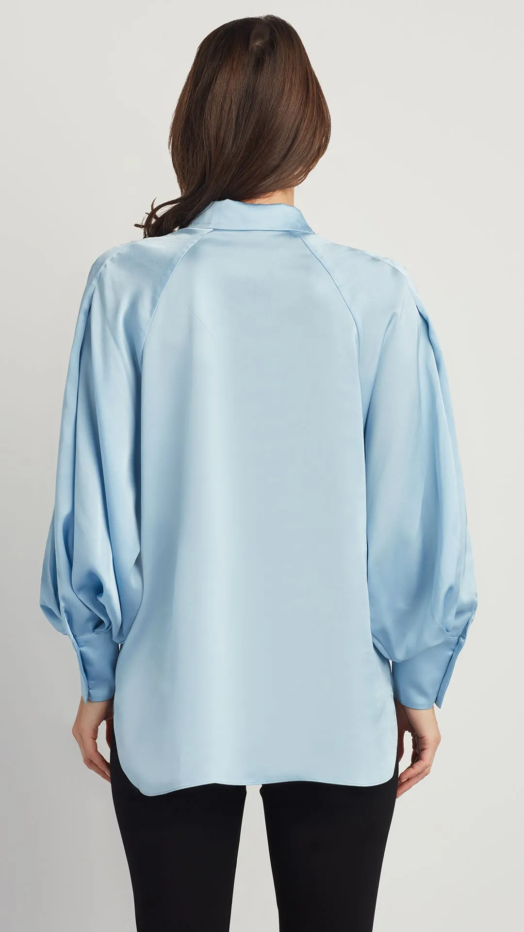 SATIN OVERSIZED BUTTON DOWN