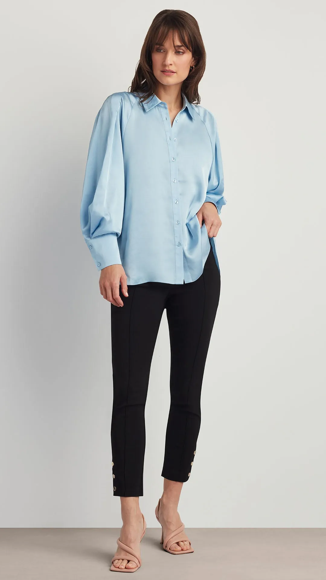 SATIN OVERSIZED BUTTON DOWN