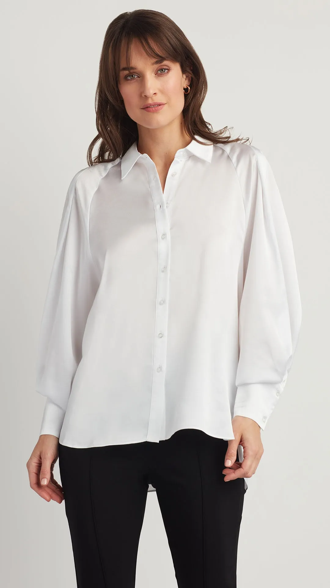 SATIN OVERSIZED BUTTON DOWN