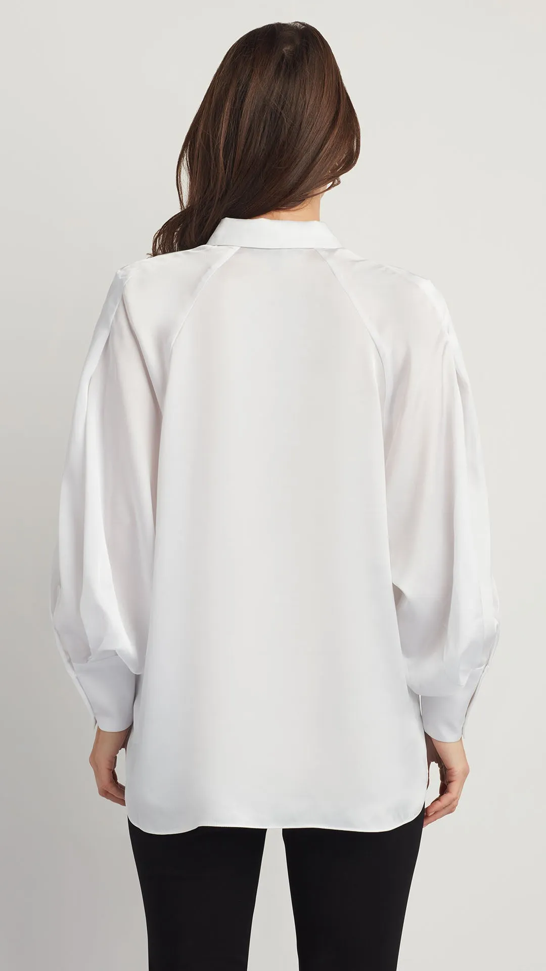 SATIN OVERSIZED BUTTON DOWN