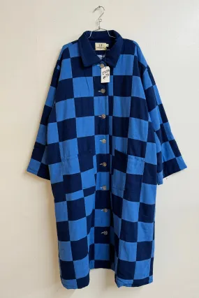 Scrap #39 Navy/Blue Chessboard Coat 2X/3X