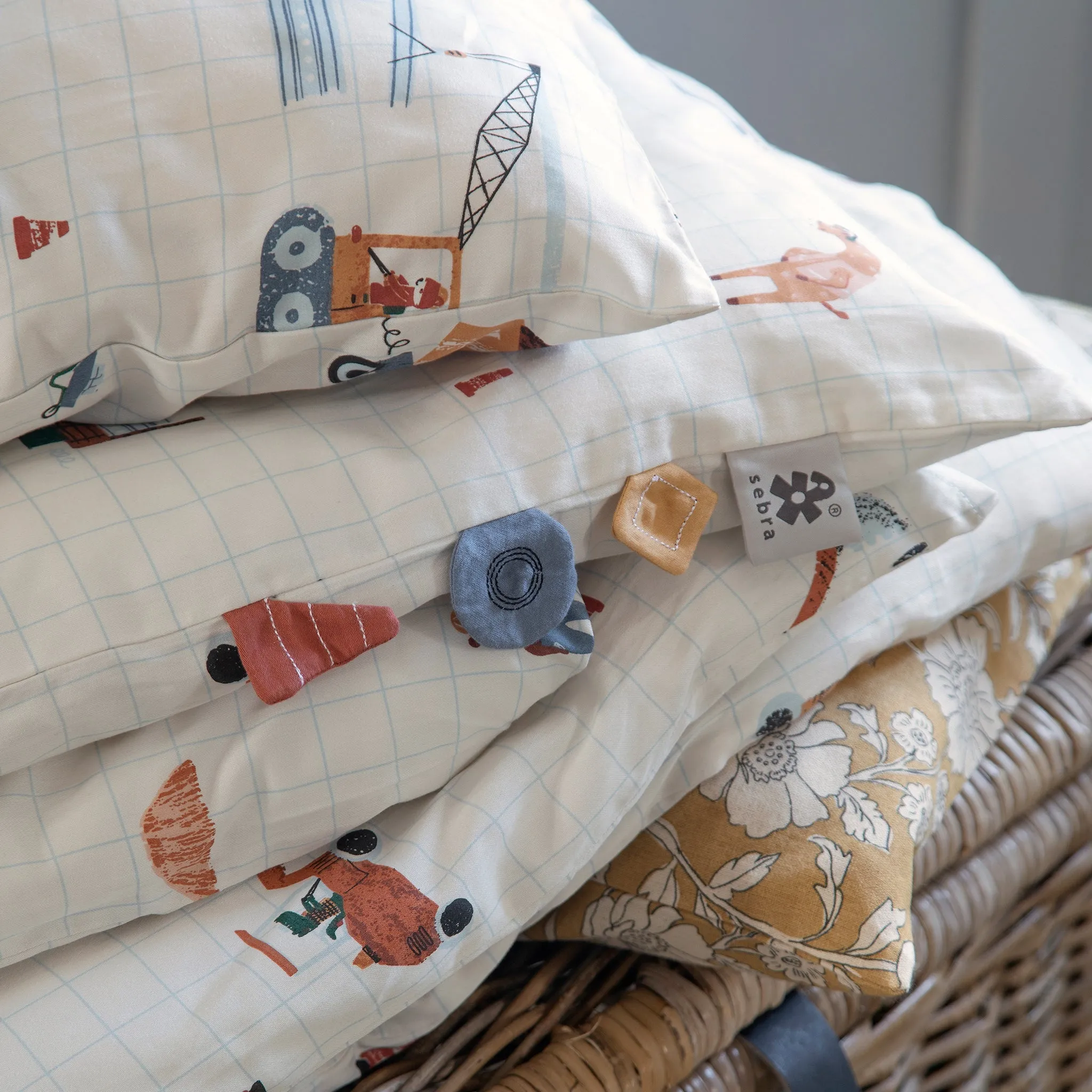 Sebra, Busy Builders Junior Bed Linen 100cm x 140cm