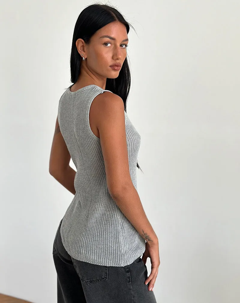 Shartina Tank Top in Grey Knit