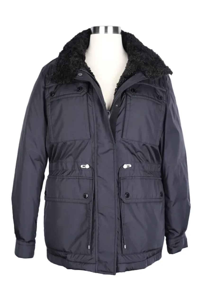 Shearling Collar Down Puffer Jacket