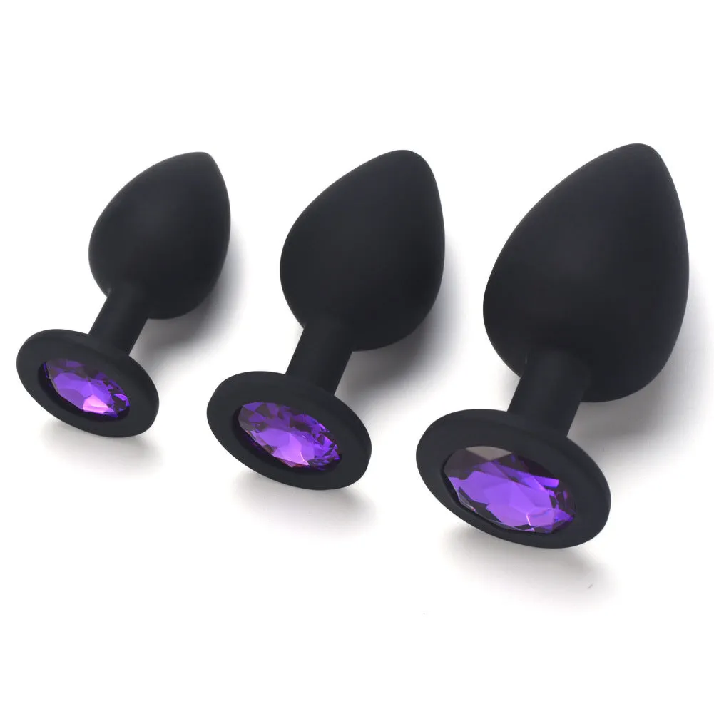 Silver Fox Butt Plug Set