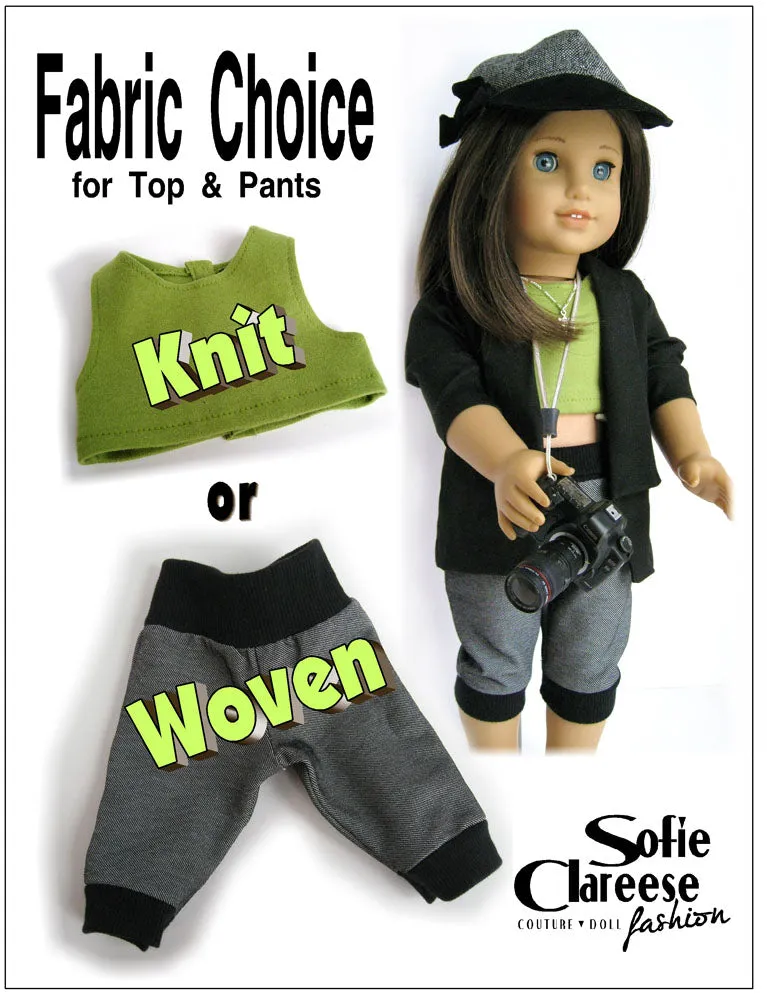 Sofie's Tuxedo Blazer Weekend Set 18 Inch Doll Sewing Pattern