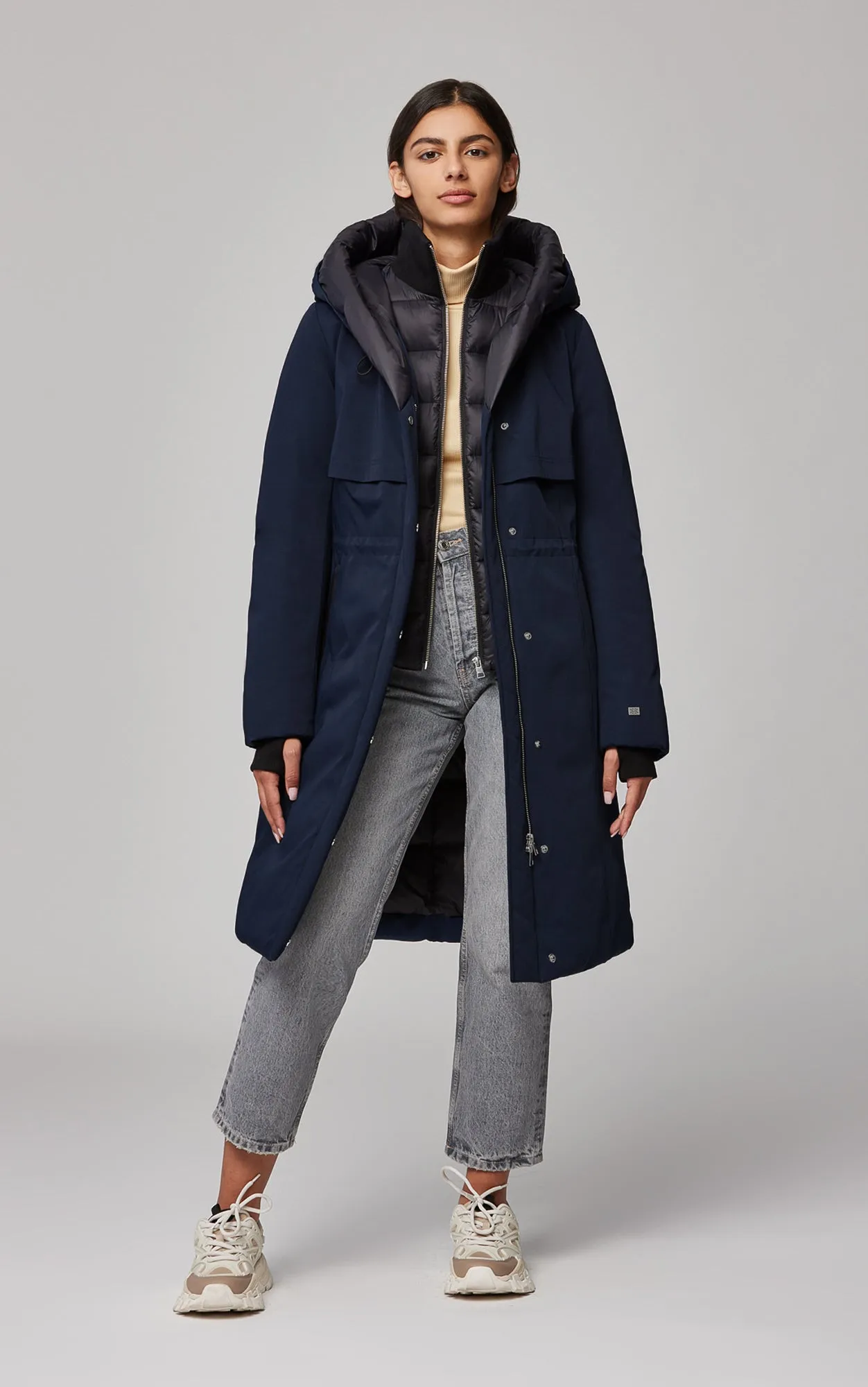 SOIA&KYO SAMARA-TD - Semi-Fitted Classic Down Coat With Hood