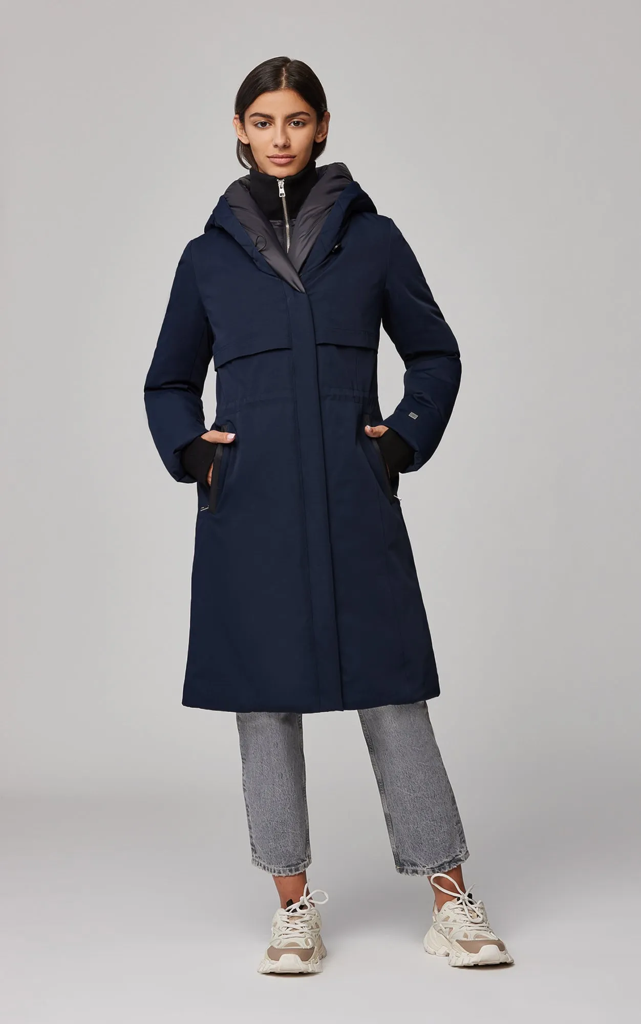 SOIA&KYO SAMARA-TD - Semi-Fitted Classic Down Coat With Hood