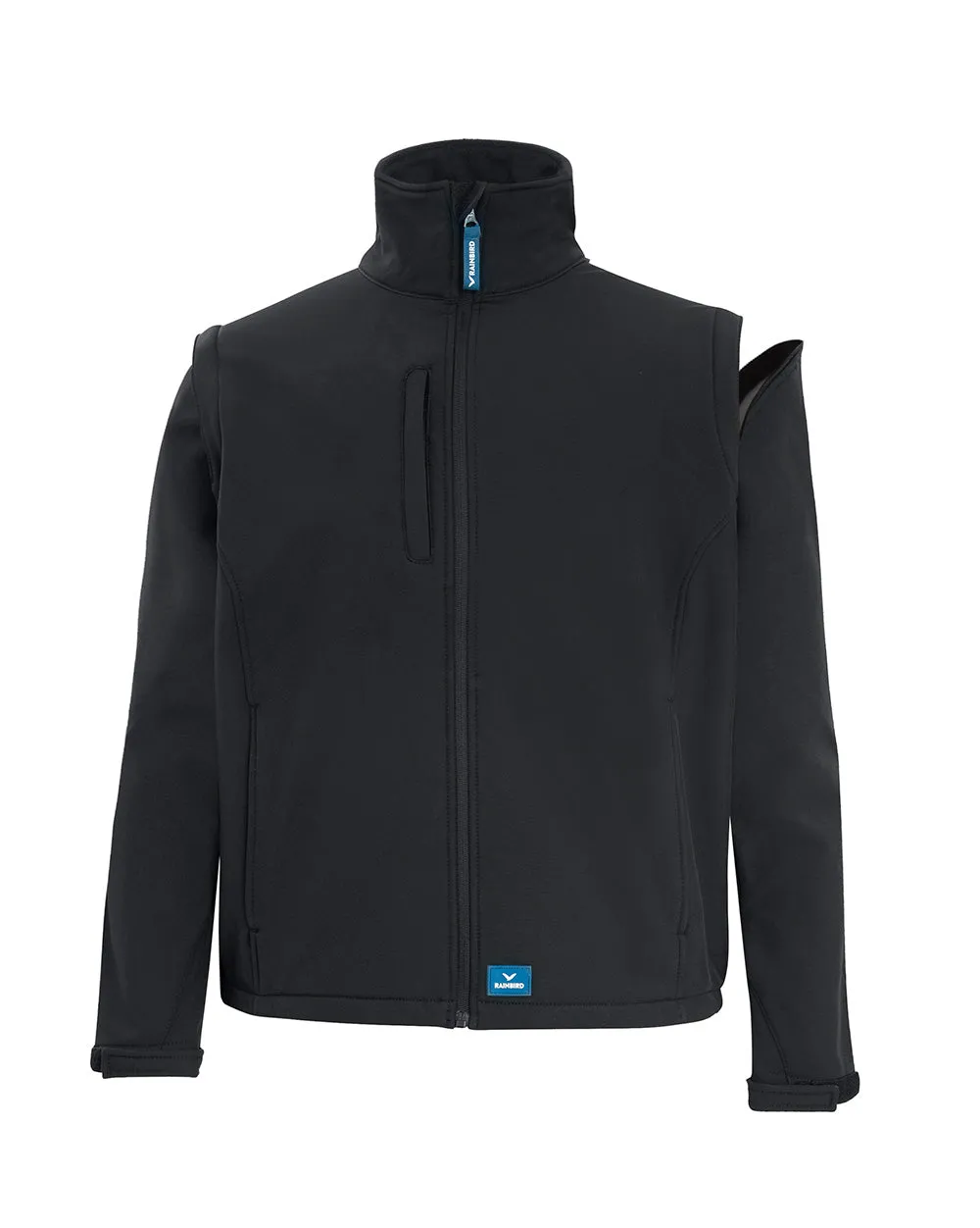 Solid Landy Softshell Jacket in Black