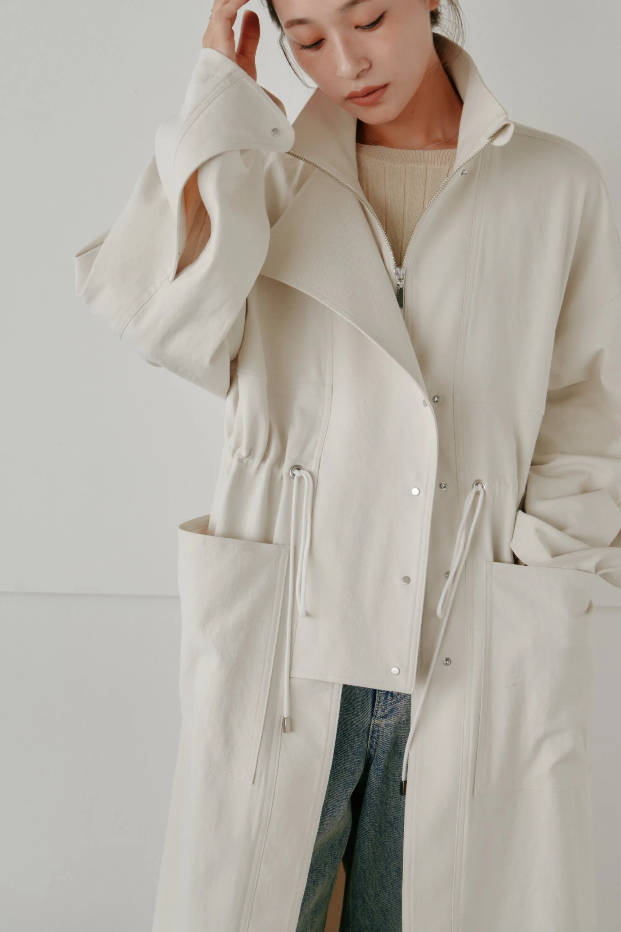 standcollar military coat