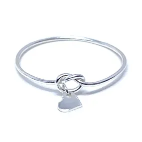 Sterling Silver Heart Love Knot Ring