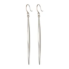 Sterling Silver Long Feather Earring