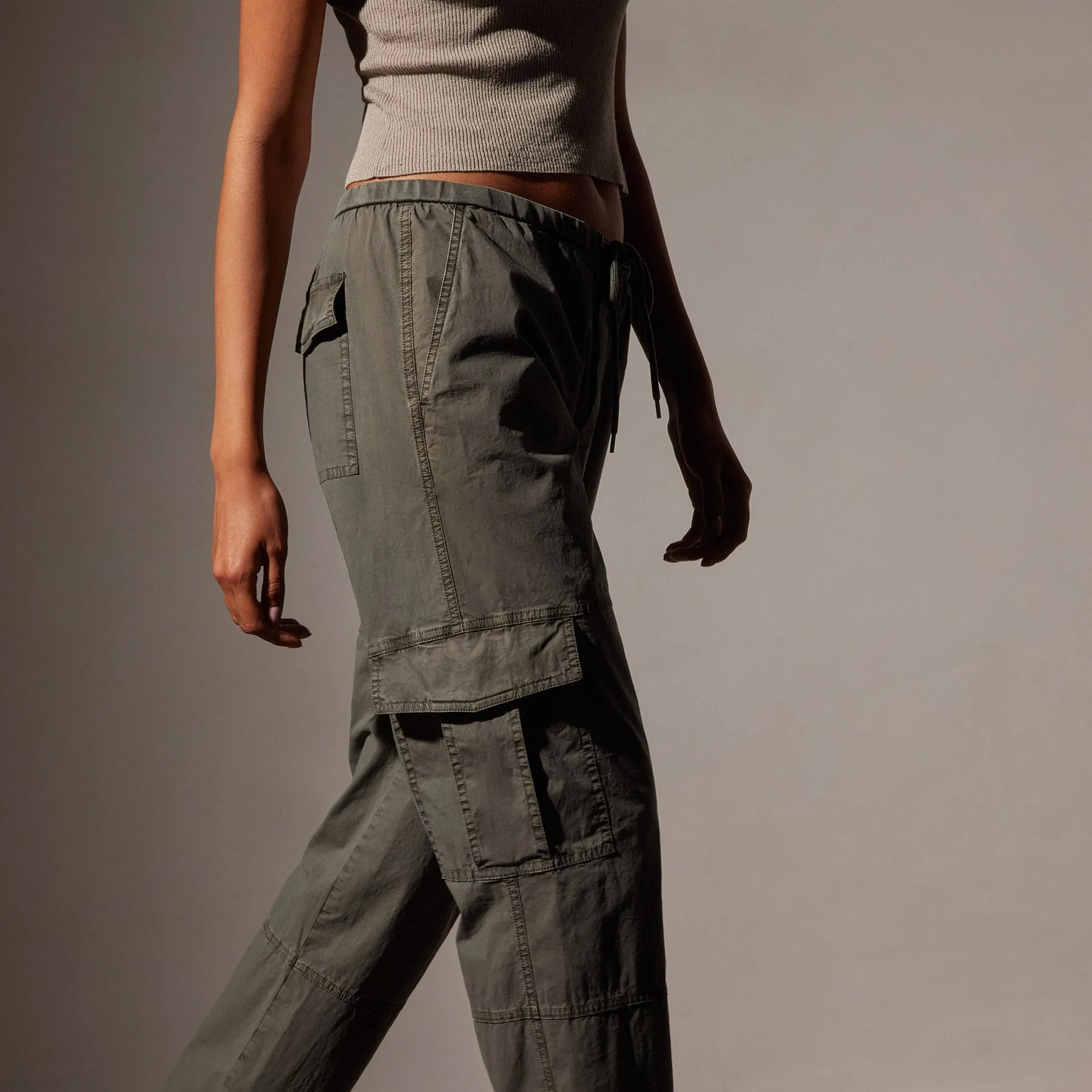 Stretch Poplin Cargo Pant - Palm Pigment