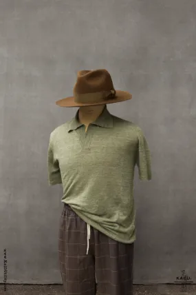 Sweater Polo Shirt - Green Louline - L