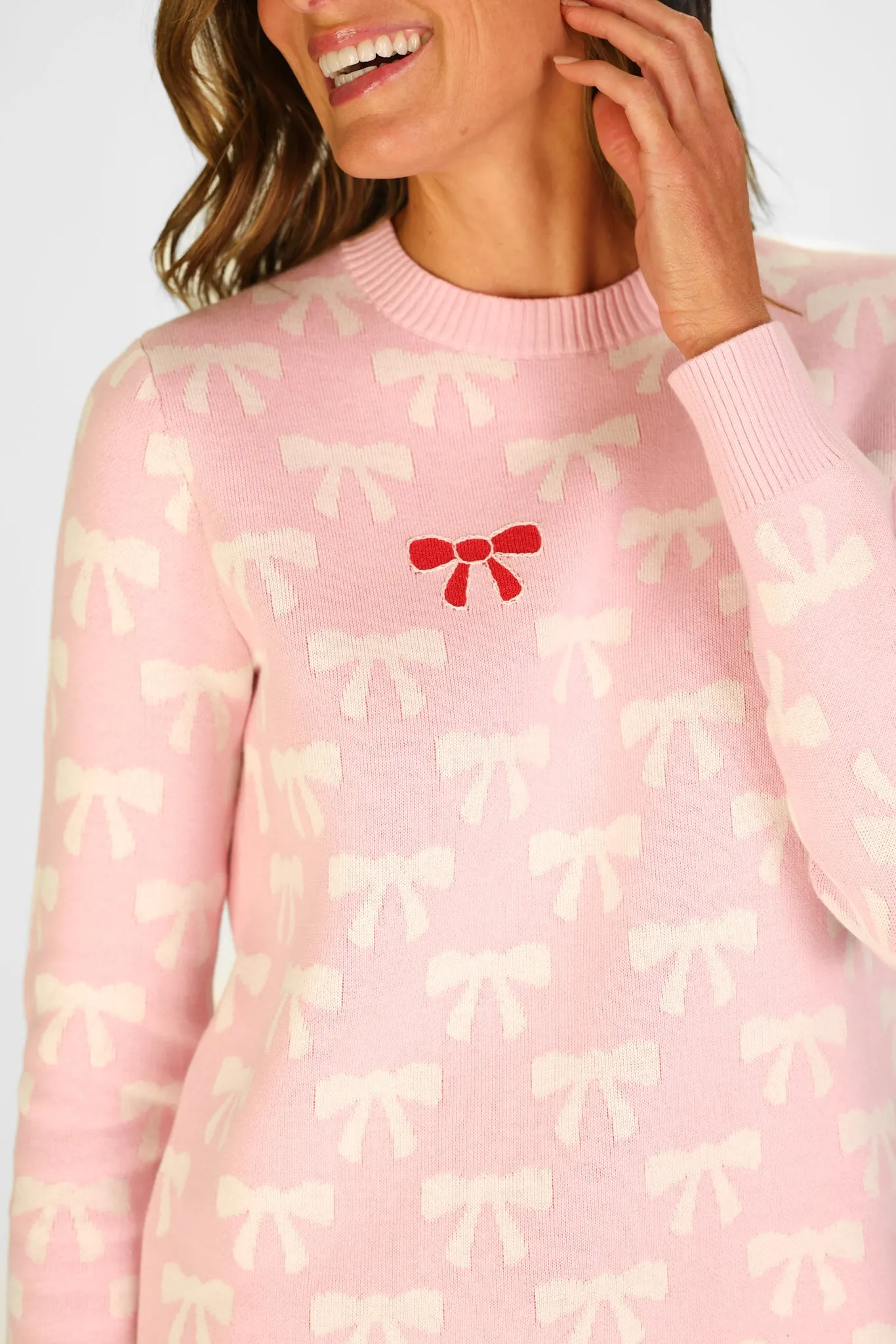 The Bow Sweater in Pink