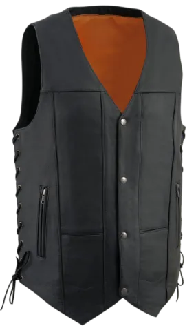 The "Top Biller" TALL 10 Pocket Leather Vest