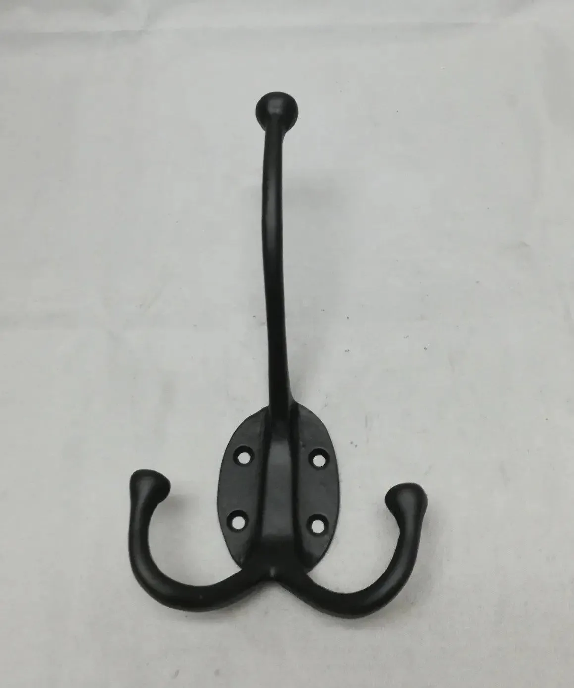 Three Prong Wall Mounted Coat Double Hook