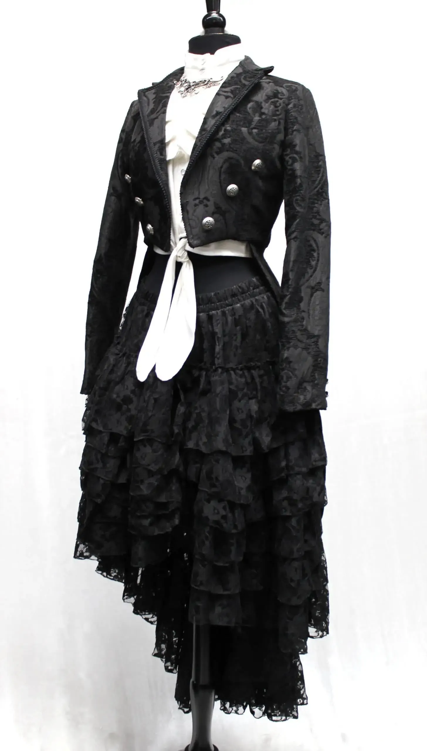 VICTORIAN SHOWGIRL SKIRT - BLACK LACE