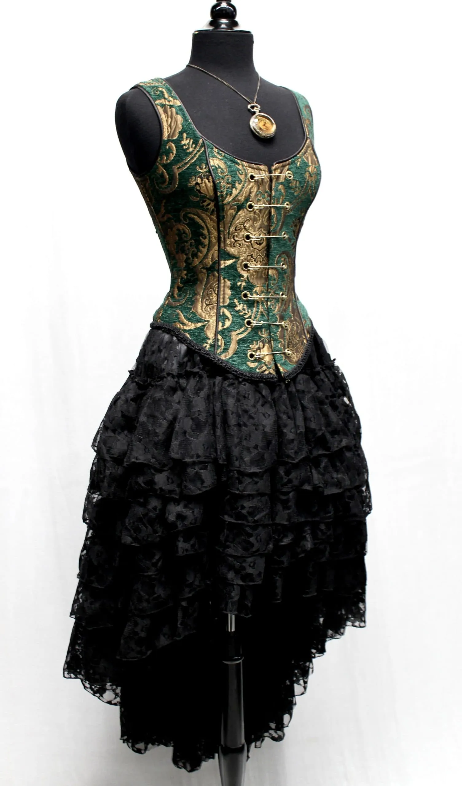 VICTORIAN SHOWGIRL SKIRT - BLACK LACE