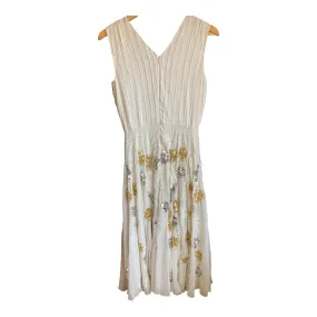 Virgos Lounge Cream Beaded Sleeveless Evening Dress UK Size 10