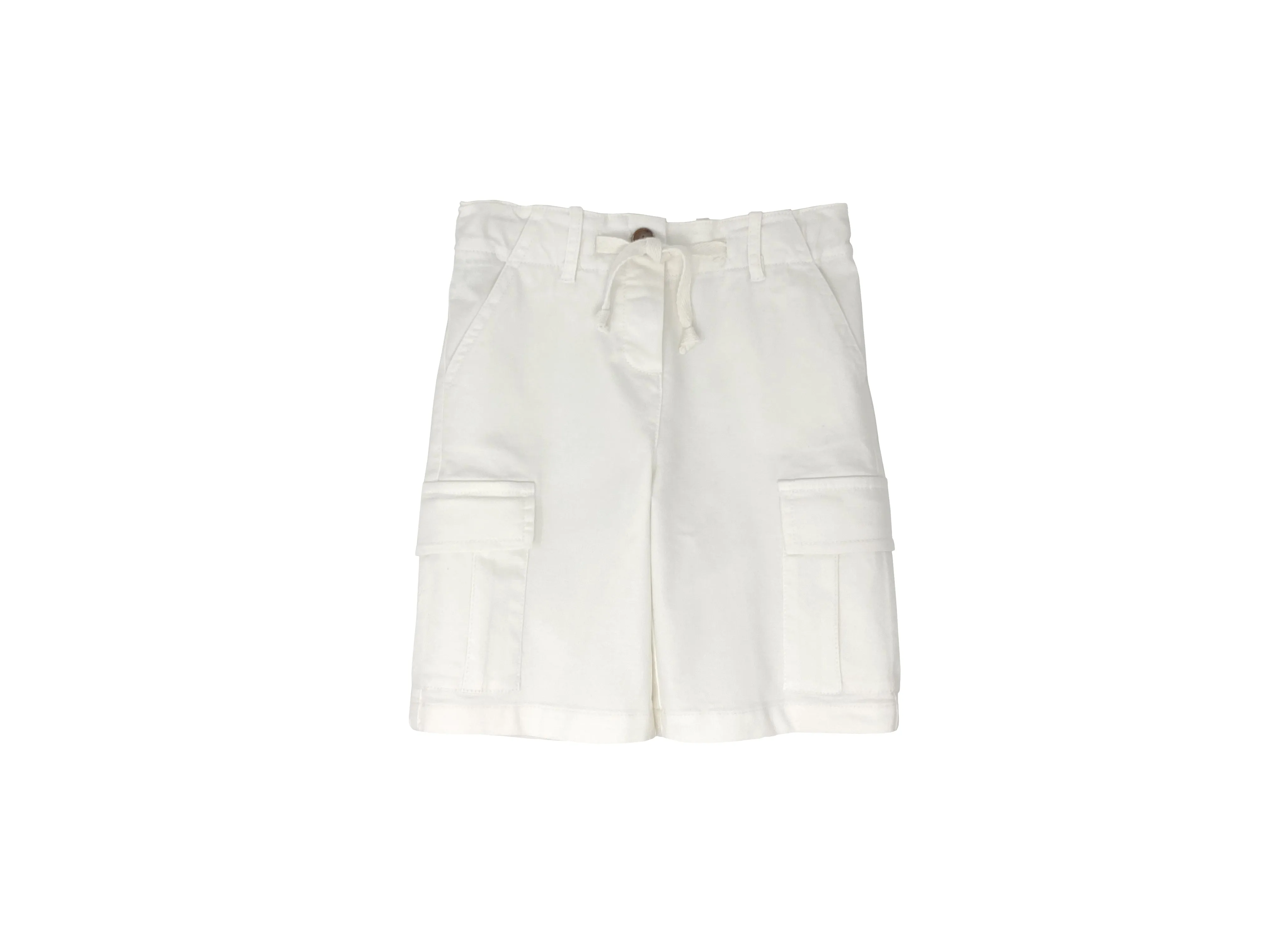 White Cargo Pocket Shorts