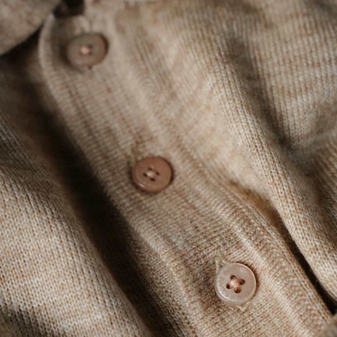 Winter Polo Sweater-Full Sleeves - Beige