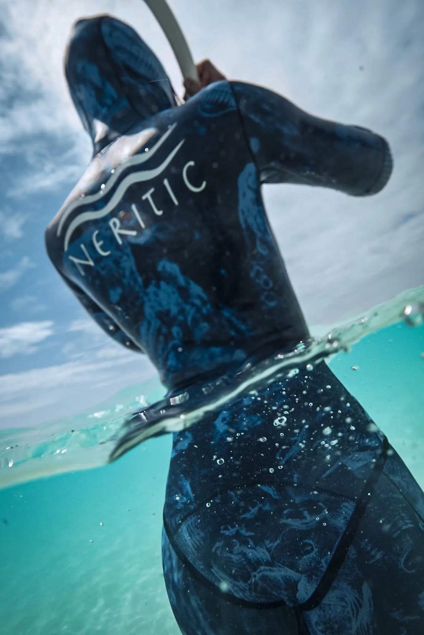 Women's 3mm Titanium-Lined Blue Camo Wetsuit