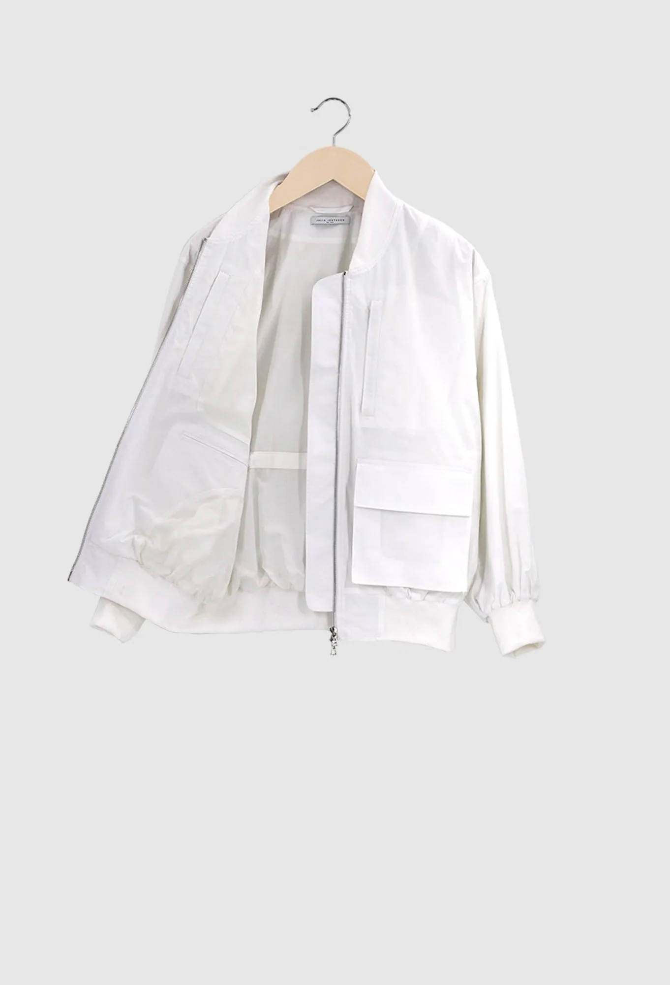 ZIGGY - Technical Cotton Bomber Jacket in White